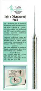 igła Ballet ze stali nierdzewnej typ K2