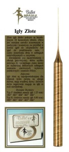 złota igła Ballet typ F4"G"